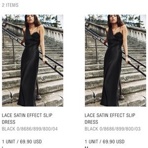 New with Tags, Black Zara slip dress